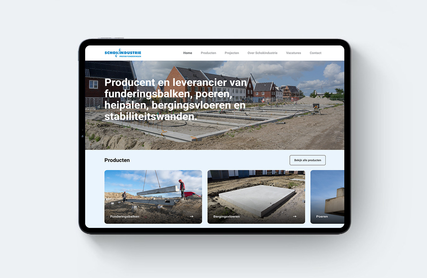 Voorbeeld website met vaste prijs